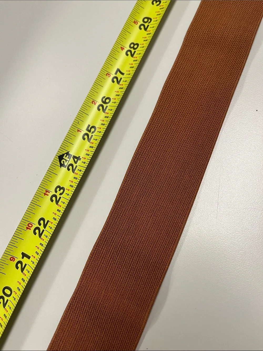 Source Unknown Brown Elastic Leather Accent Women's Belt XXL